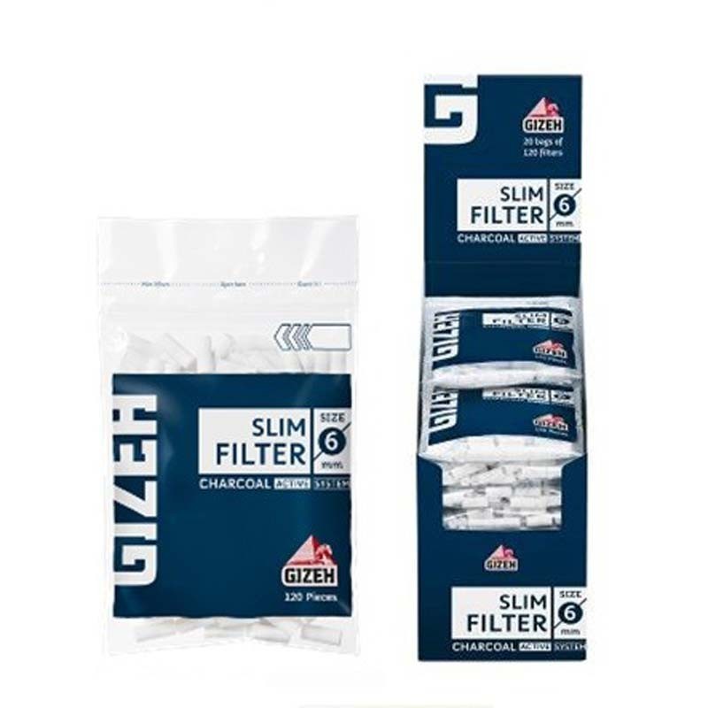 GIZEH FILTROS AZUL CARBON ACT 120 FILTROS 20UDS