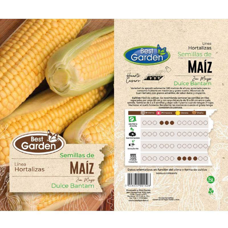 BEST GARDEN SEMILLA MAIZ DULCE 5GRS 5UDS