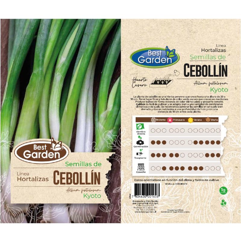 BEST GARDEN SEMILLA CEBOLLIN 1GR 5UDS