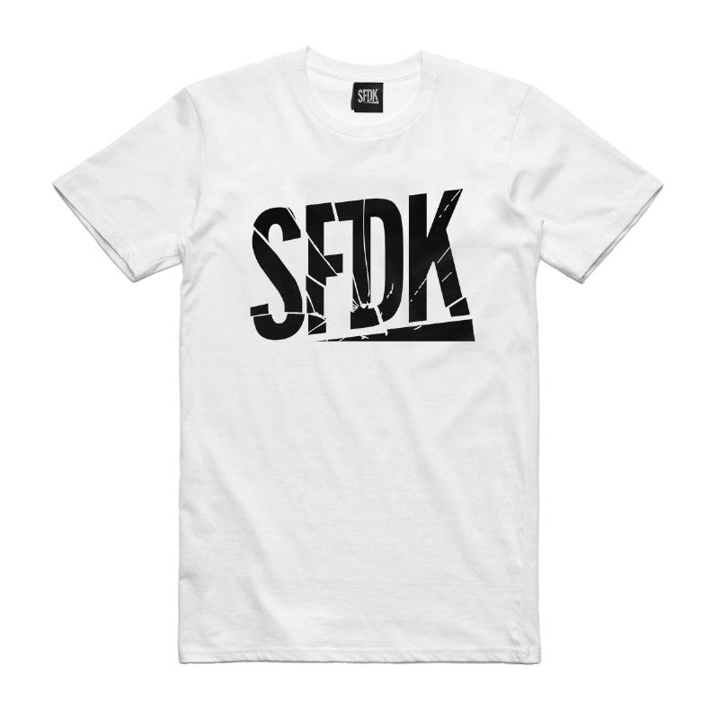 POLERA BLANCA LETRAS ROJAS TALLA M 1UD SFDK