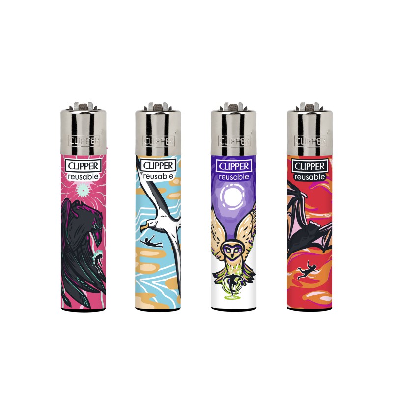 ENCENDEDORES CLIPPER SPIRIT ANIMALS 1 24UDS