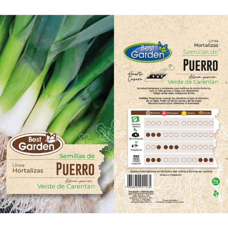 BEST GARDEN SEMILLA PUERRO 5GRS 5UDS