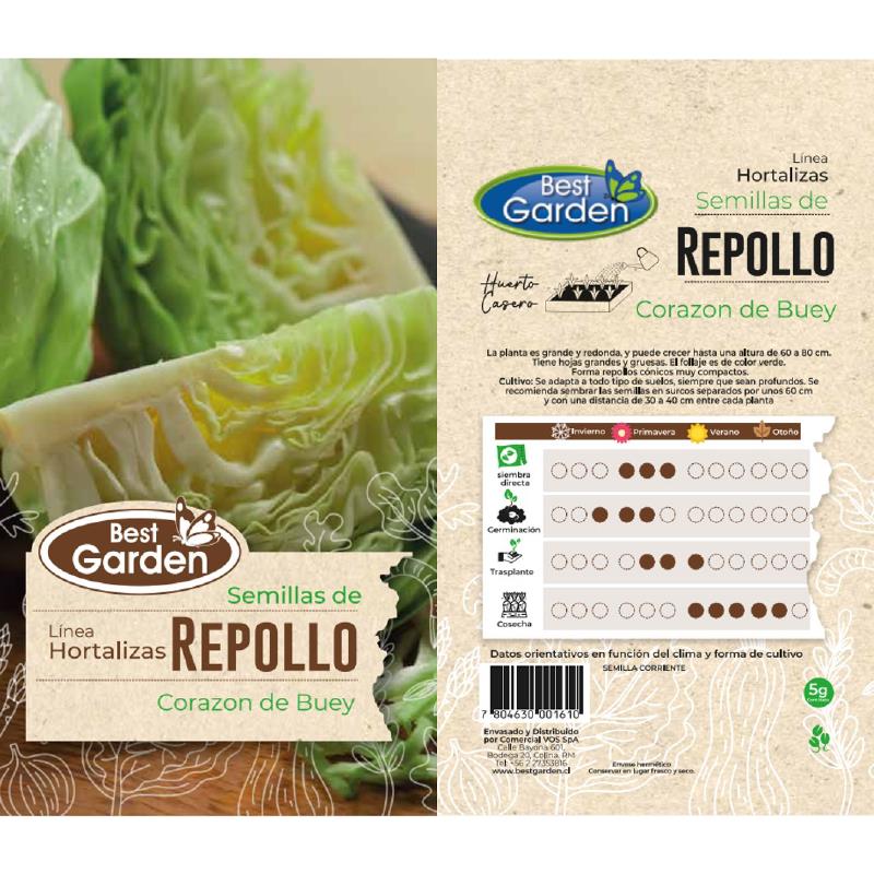 BEST GARDEN SEMILLA REPOLLO CORAZON DE BUEY 5GR 5U