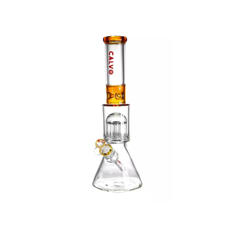 BONG TREE PERC 7MM AMBAR CALVO GLASS