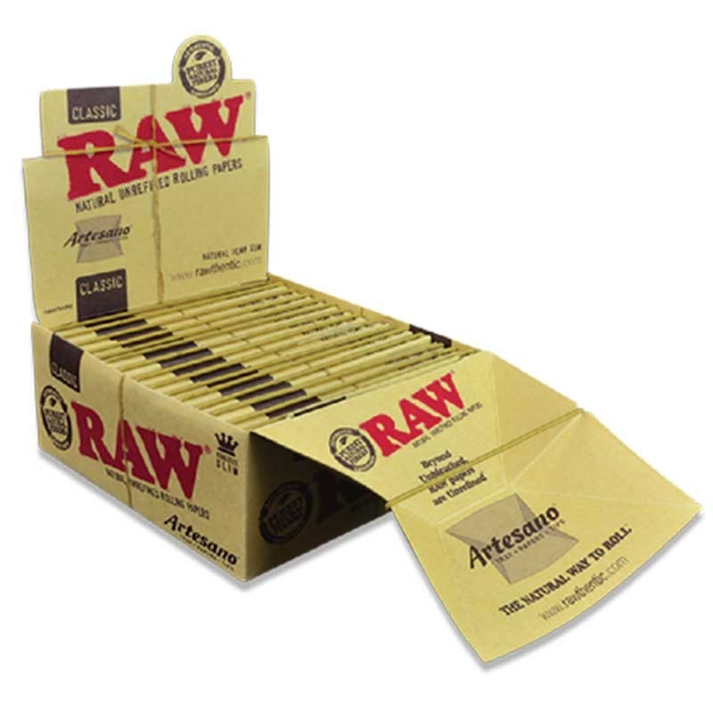 RAW PAPEL ARTESANO KS SLIM 15UDS