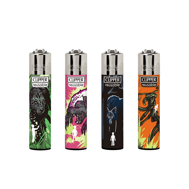 ENCENDEDORES CLIPPER SPIRIT ANIMALS 3 24UDS