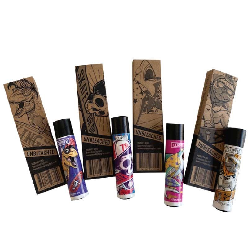 KIT WOOD KS UNBLEACHED+CLIPPER 20UDS MONKEY KING