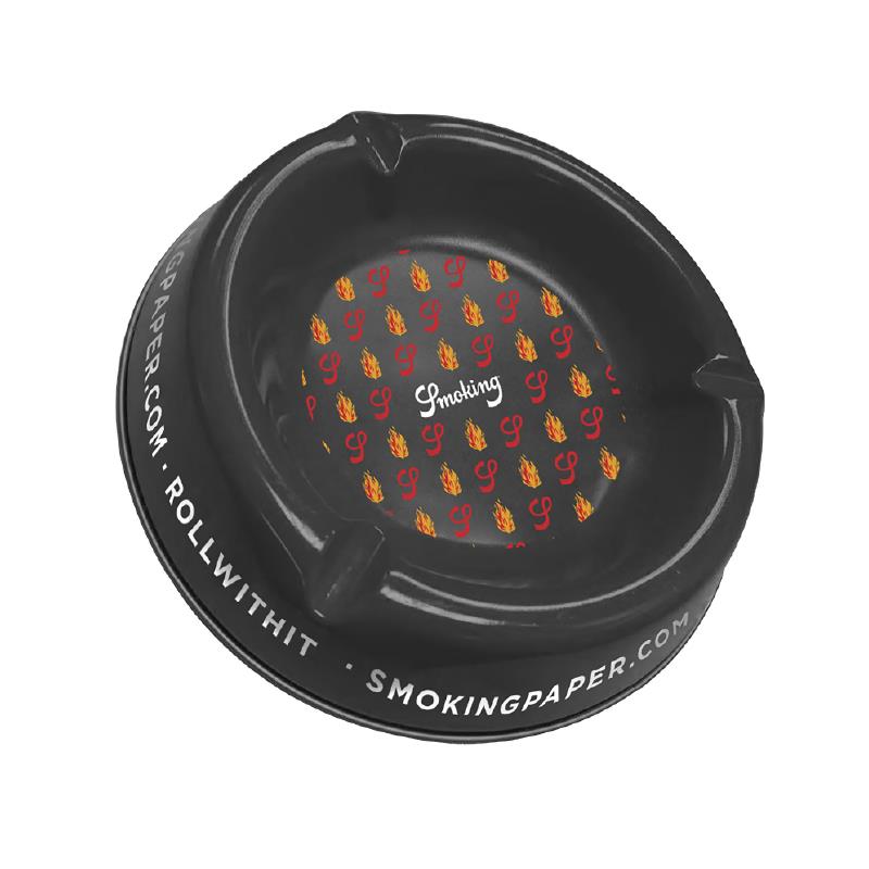 SMOKING CENICERO BLACK FLAMES 5UDS