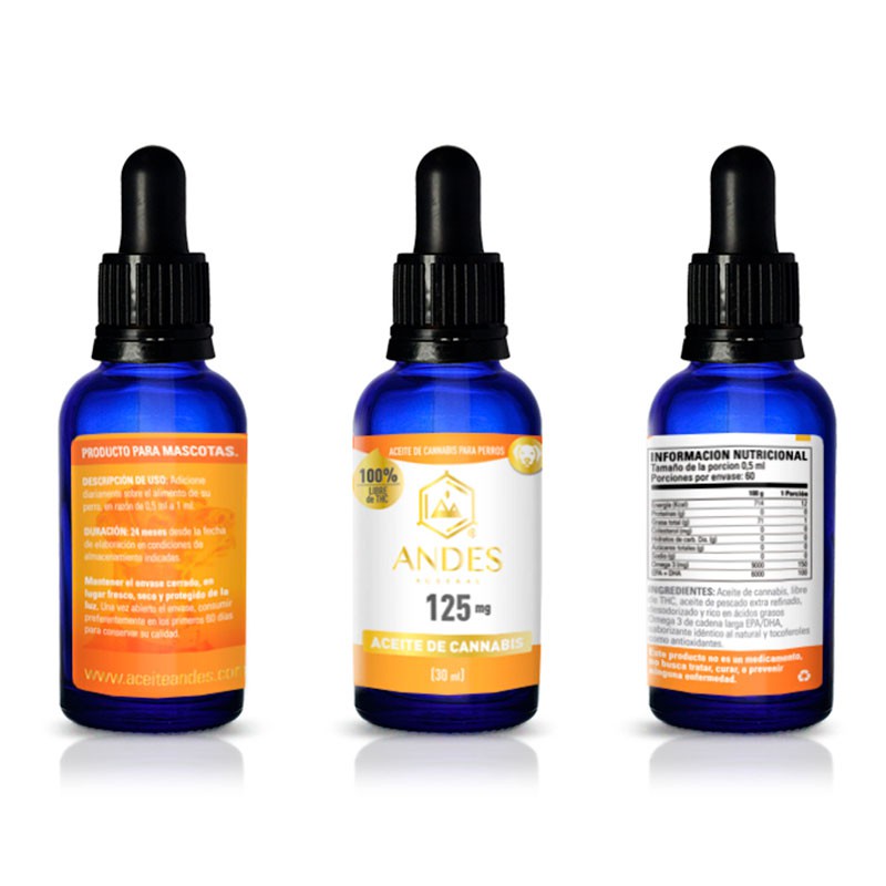 ANDES AUSTRAL ACEITE DE CANNABIS PERRO 125MG 30ML
