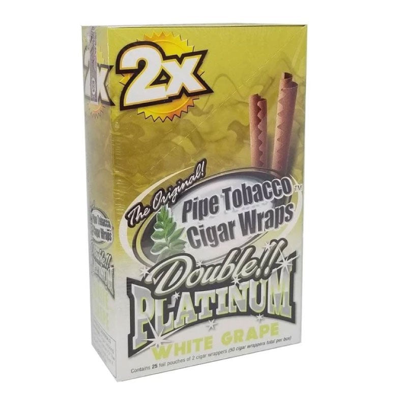 BLUNT WRAP PLATINUM WHITE GRAPE 25UDS