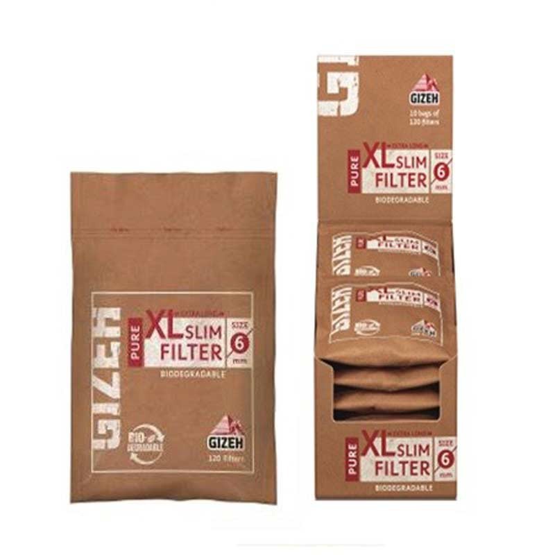 GIZEH FILTROS PURE XL SLIM 120 FILTROS 10UDS
