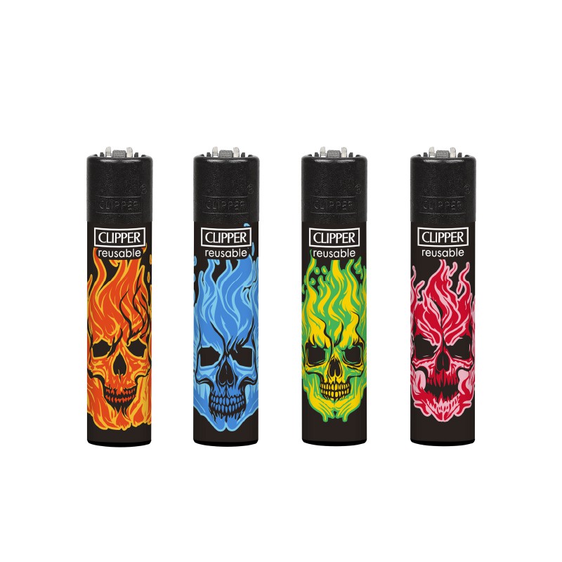 ENCENDEDORES CLIPPER SKULL BLEND 24UDS