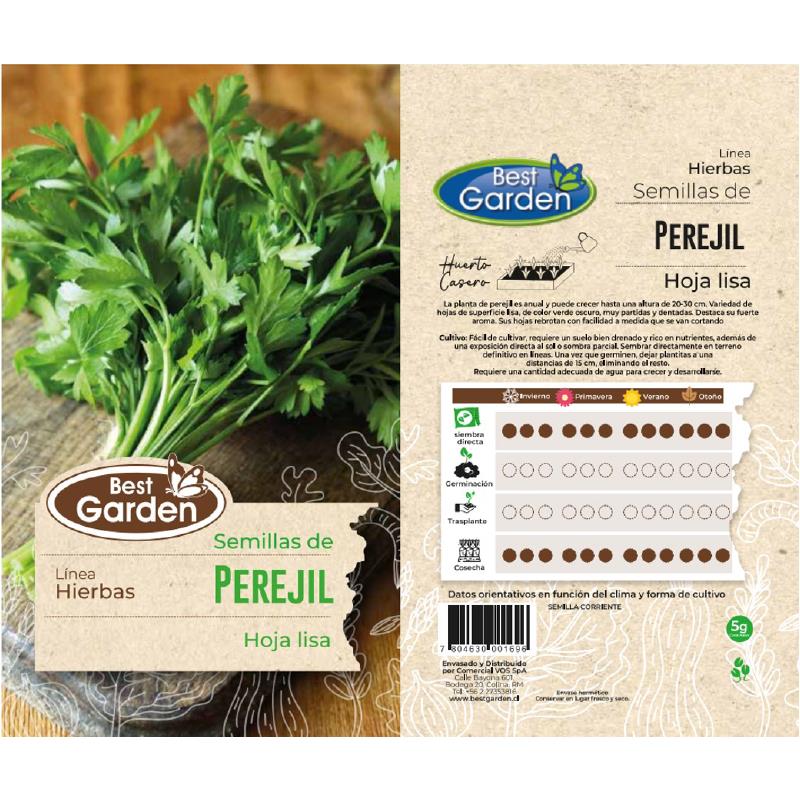 BEST GARDEN SEMILLA PEREJIL 5GRS 5UDS