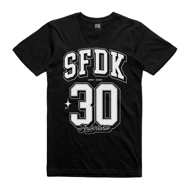 POLERA NEGRA 30 ANIVERSARIO TALLA XXL 1UD SFDK