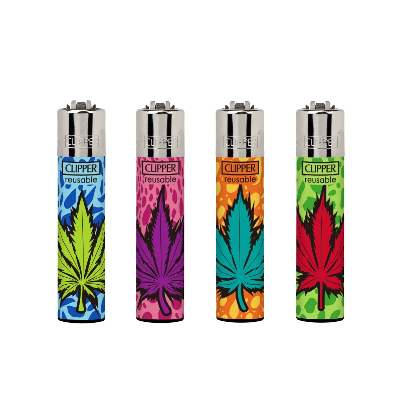 ENCENDEDORES CLIPPER COLORED LEAVES 1