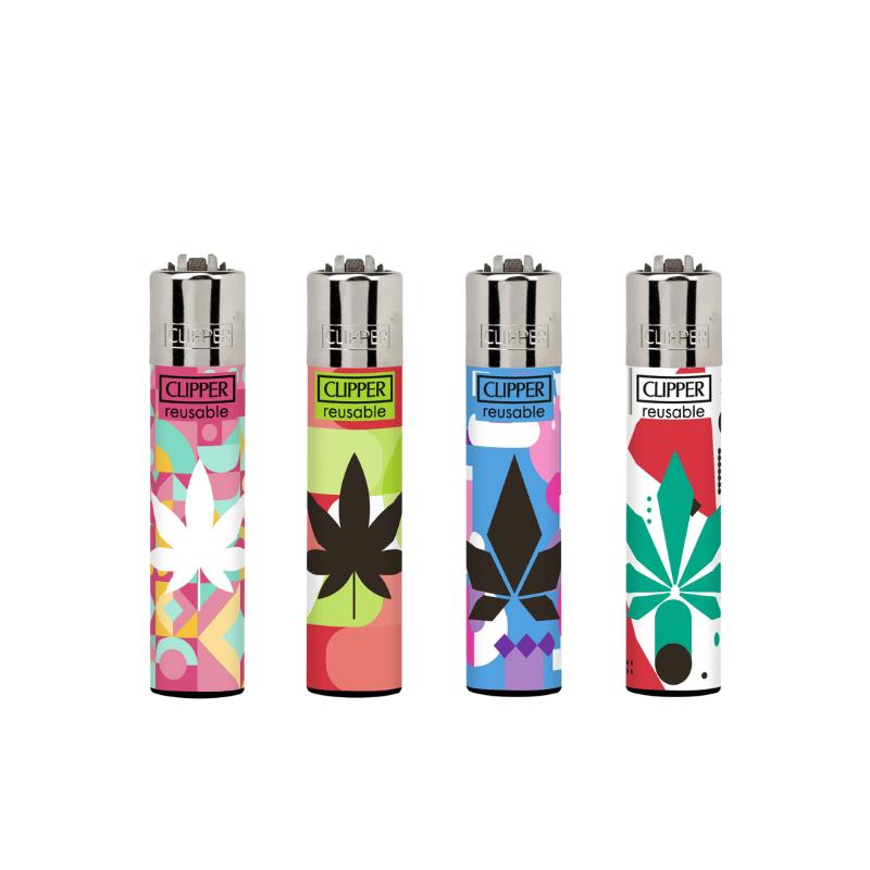ENCENDEDORES CLIPPER GEOMETRIC LEAVES 24UDS