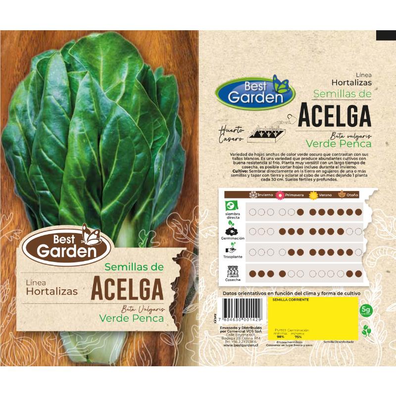 BEST GARDEN SEMILLA ACELGA 5GRS 5UDS