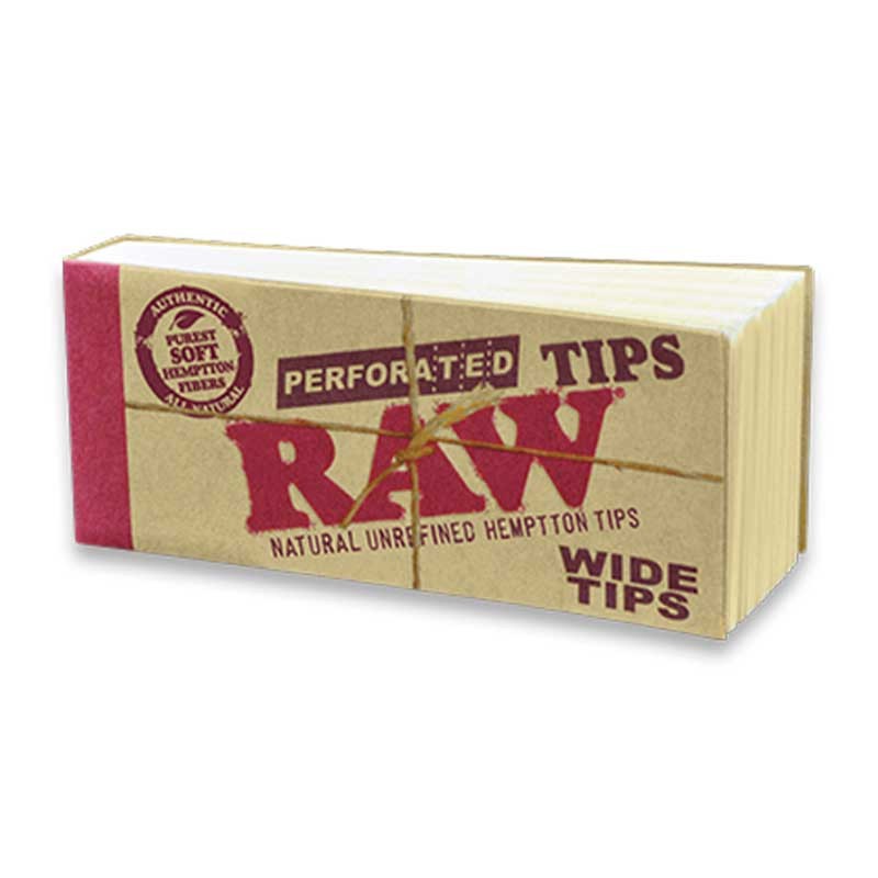 RAW TIPS WIDE PERFORADOS BOQUILLAS 50UDS