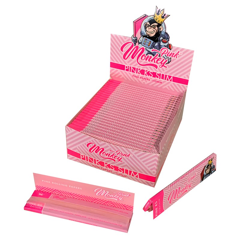 PAPEL KS SLIM PINK 50UDS MONKEY KING