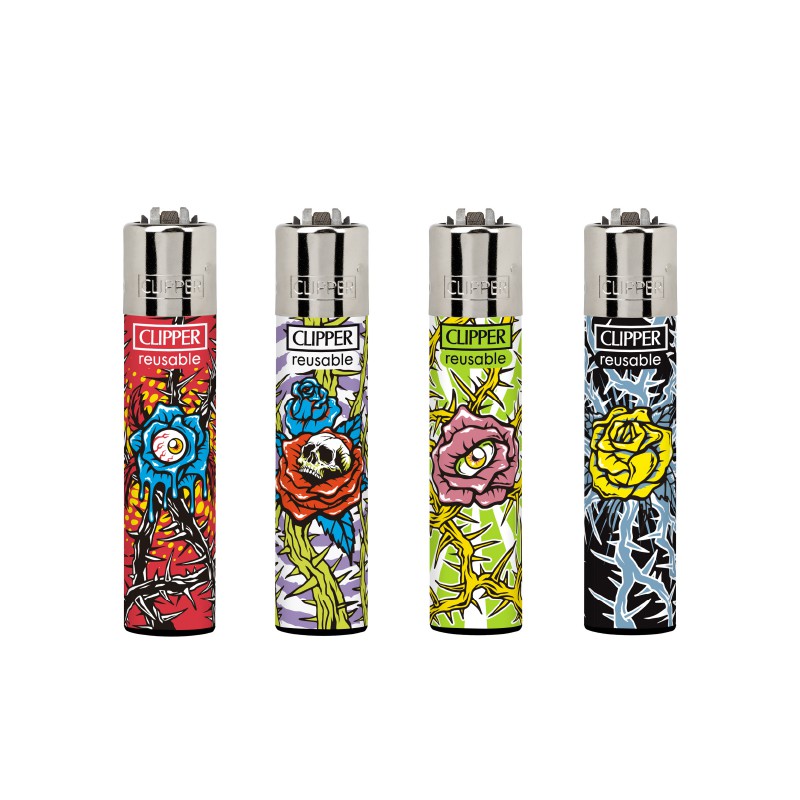 ENCENDEDORES CLIPPER THORNS ROSES 24UDS