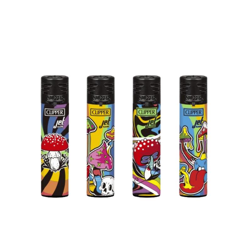 ENCENDEDORES CLIPPER JET RAINBOW MUSH 24UDS