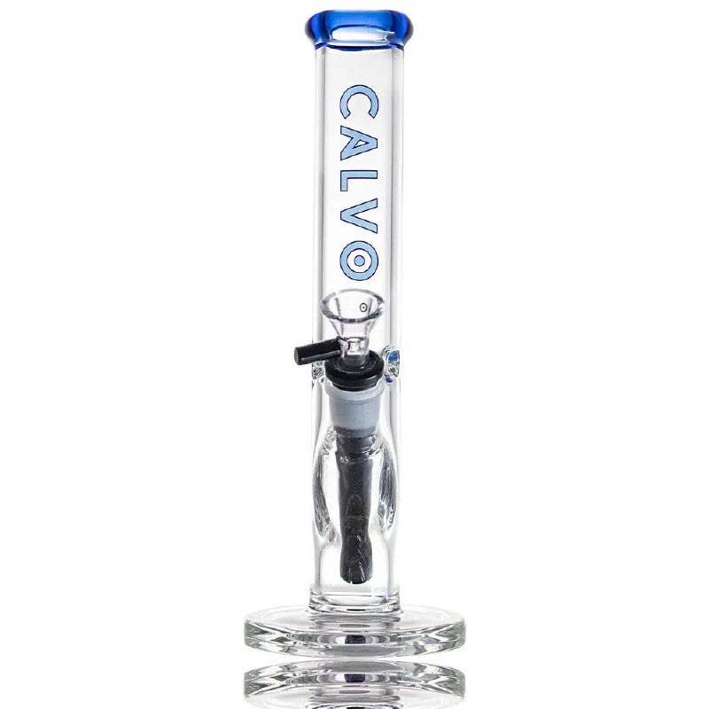 STRAIGHT TUBE LITE 25CM BLUE CALVO GLASS