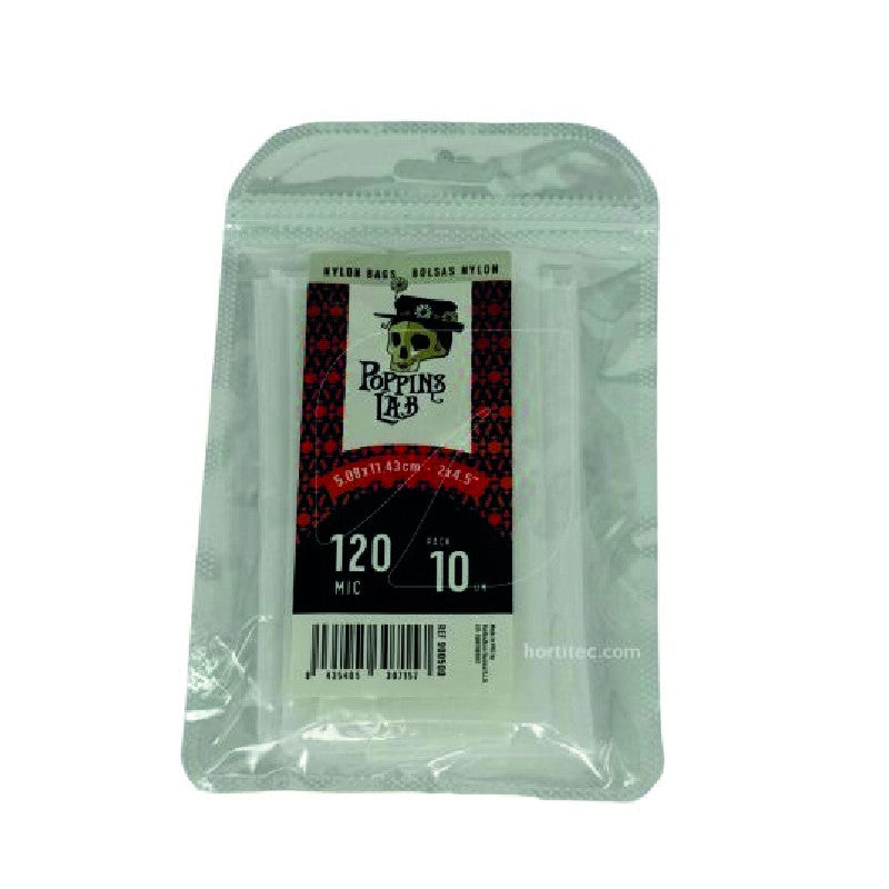 NYLON BAGS 120 MICRAS 5X11CM 10UDS POPPINS LAB
