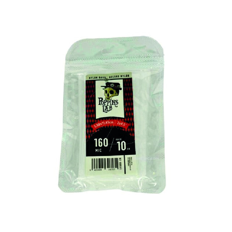 NYLON BAGS 160 MICRAS 5X11CM 10UDS POPPINS LAB