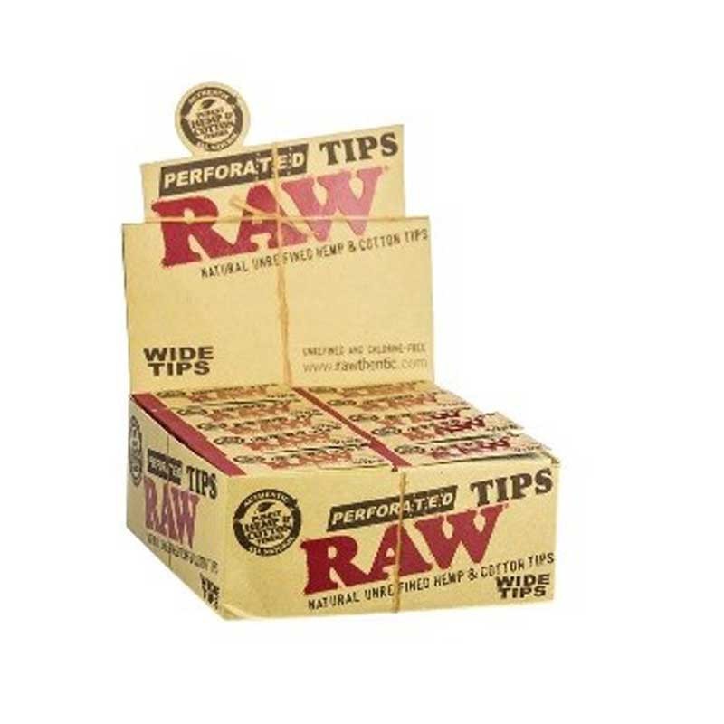 RAW TIPS WIDE PERFORADOS BOQUILLAS 50UDS