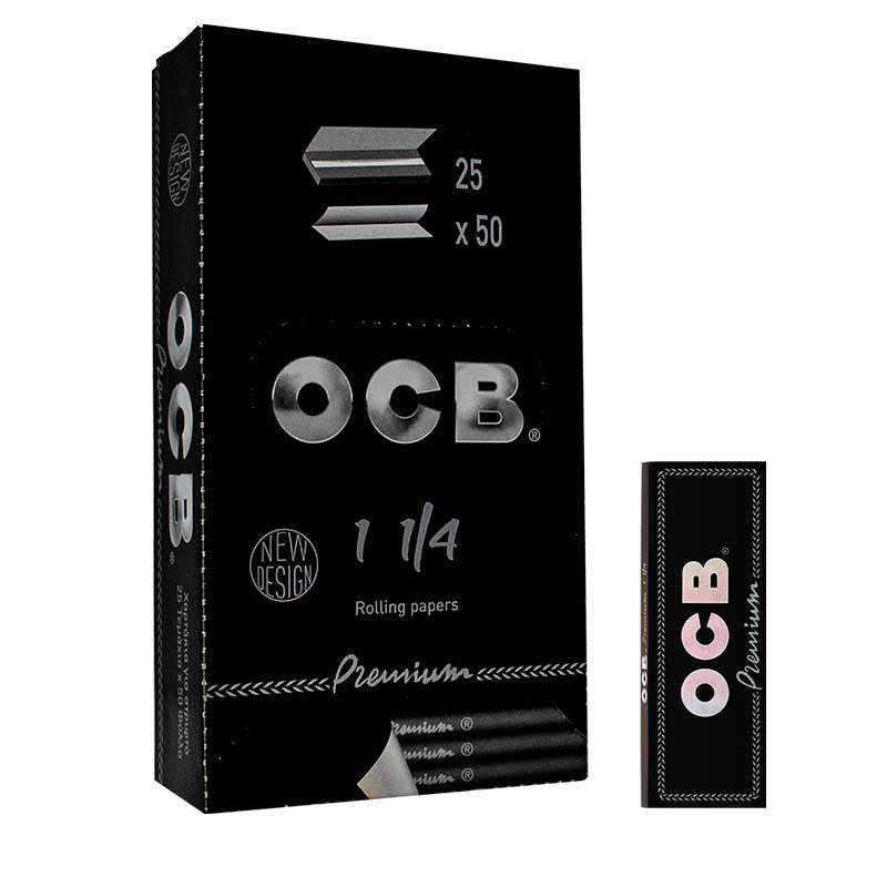 OCB PAPEL PREMIUM NEGRO 1 1/4 25UDS