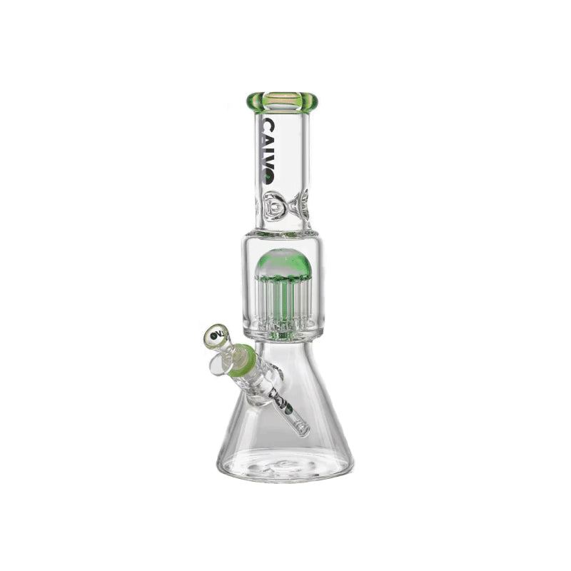 BEAKER TREE PERC 35CM GREEN CALVO GLASS