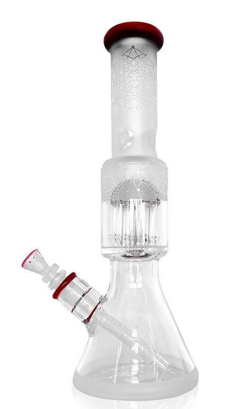 BEAKER ARENADO RED CALVO GLASS