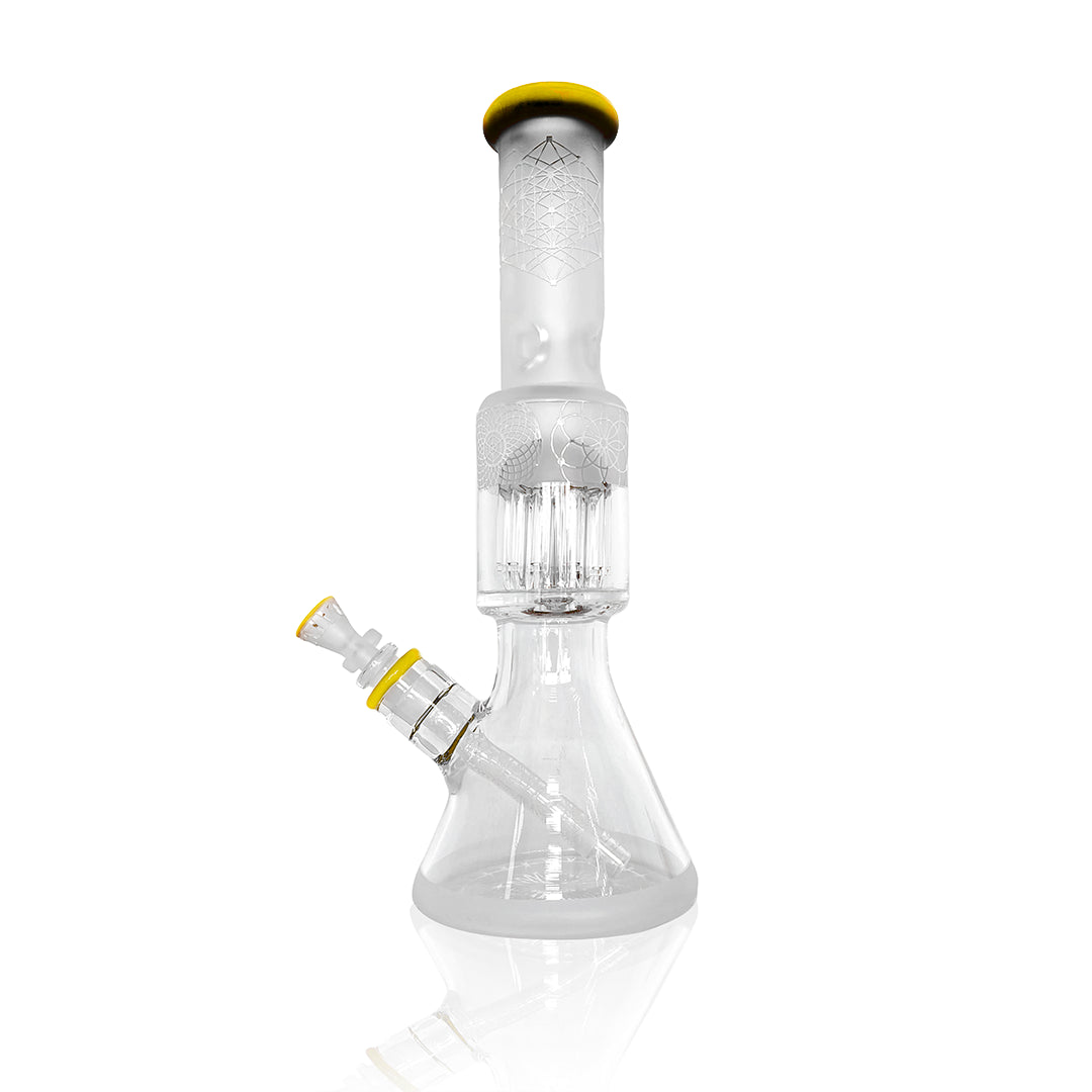 BEAKER ARENADO YELLOW CALVO GLASS