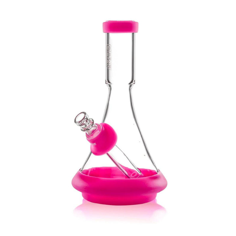 DECO BEAKER IN SILICONE TOXIC PINK GRAV