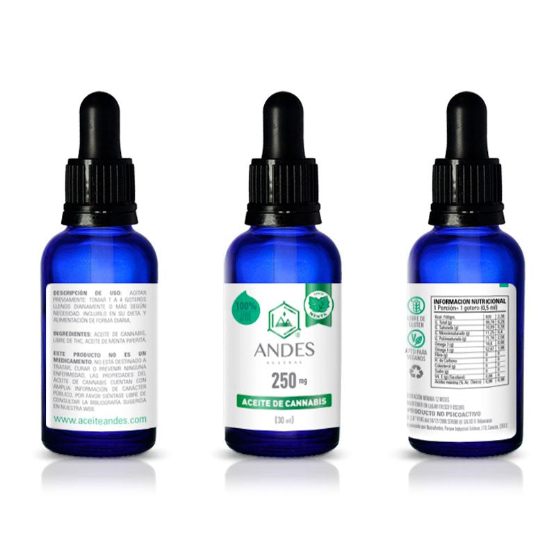 ANDES AUSTRAL ACEITE DE CANNABIS MENTA 500MG 30ML