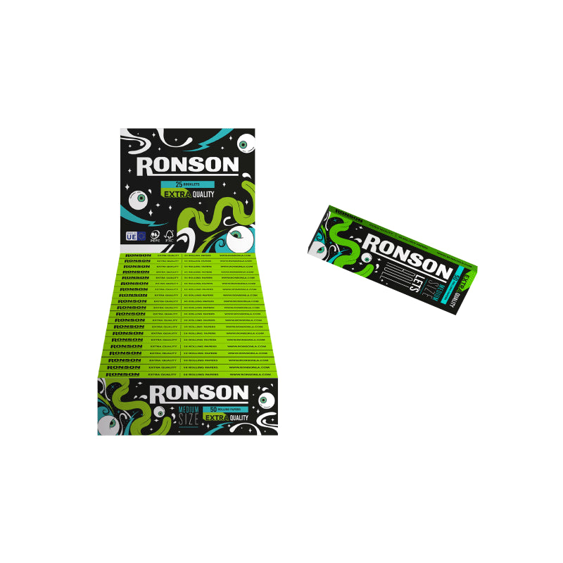 RONSON PAPEL EXTRA NEGRO 25UDS